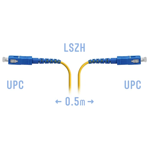 Патчкорд оптический SC/UPC-SC/UPC SM 0.5 метра, 2мм